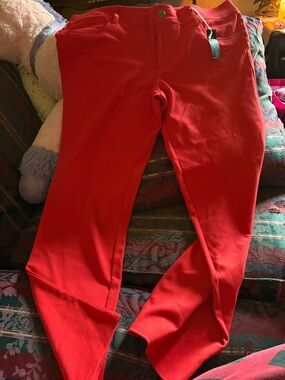 Bright Red fade glory Stretch Pants